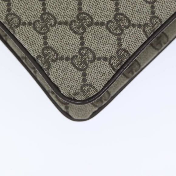 GUCCI GG Supreme Web Sherry Line Shoulder Bag PVC Beige 41 001 4085 Auth 93543 - Picture 13 of 16